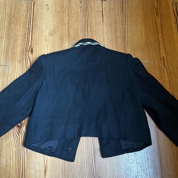 Why and 1/2 vintage black white checkered wool coat SIZE 3 - Picture 5 of 5